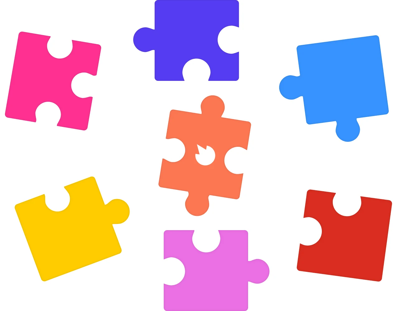 Bunte Puzzleteile, in der Mitte ein Teil mit dem YourApplicant-Logo
