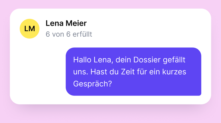 Nachricht an Lena Meier